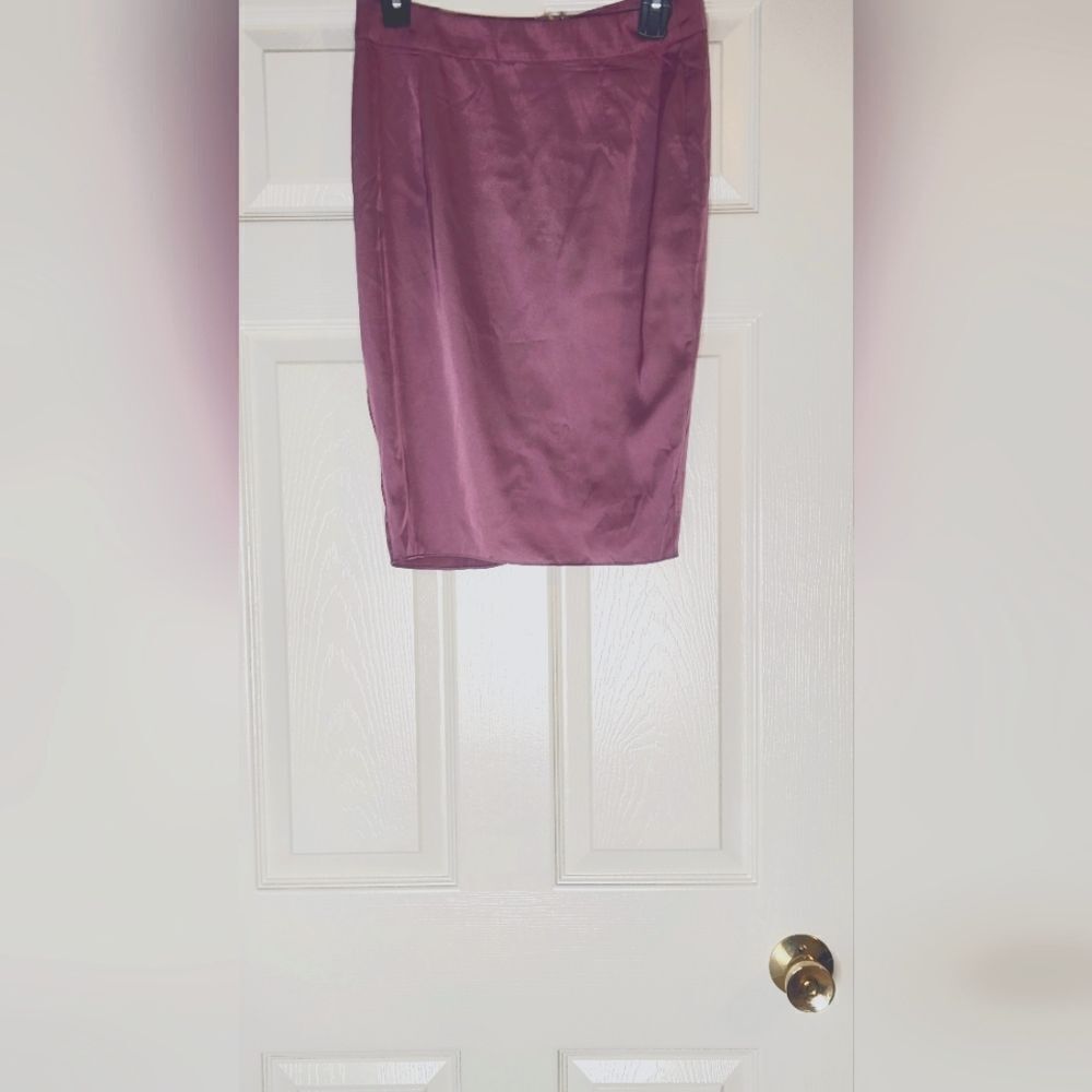 Naked Wardrobe M Chinese Violet Zipper Women’s Knee-Length Skirt
